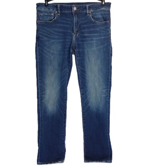 American Eagle Slim Straight Air Flex + Jean's Pre-Owned Size 34 X 30 - Picture 1 of 7